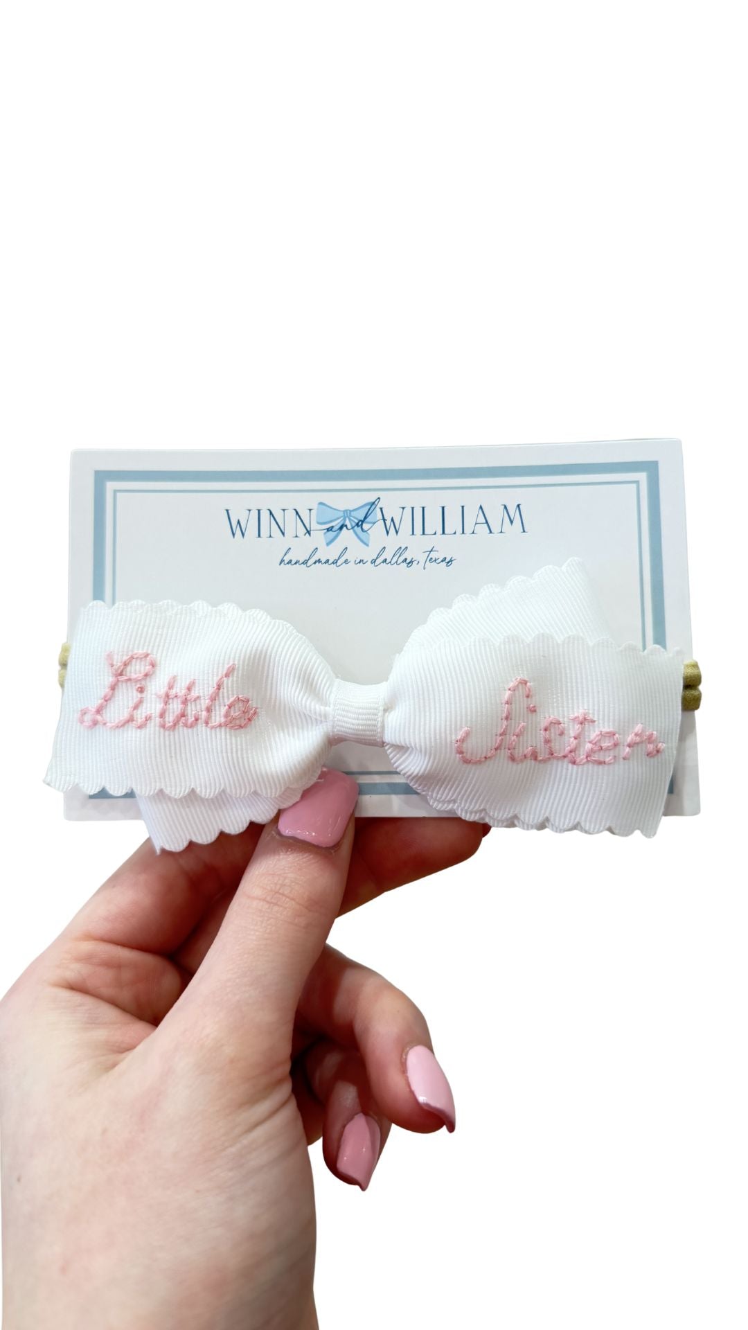 Scallop Lottie Nylon Bow - Little Sister from Anderson Parker