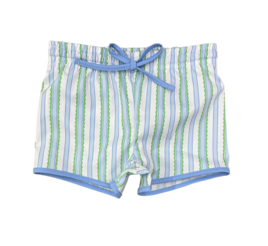 Scallop Stripe Boys Swim Trunks from Anderson Parker