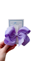 Scallop Via Clip Bow - Lavender from Anderson Parker