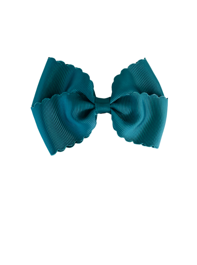 Scalloped Lottie Bow - Green from Anderson Parker