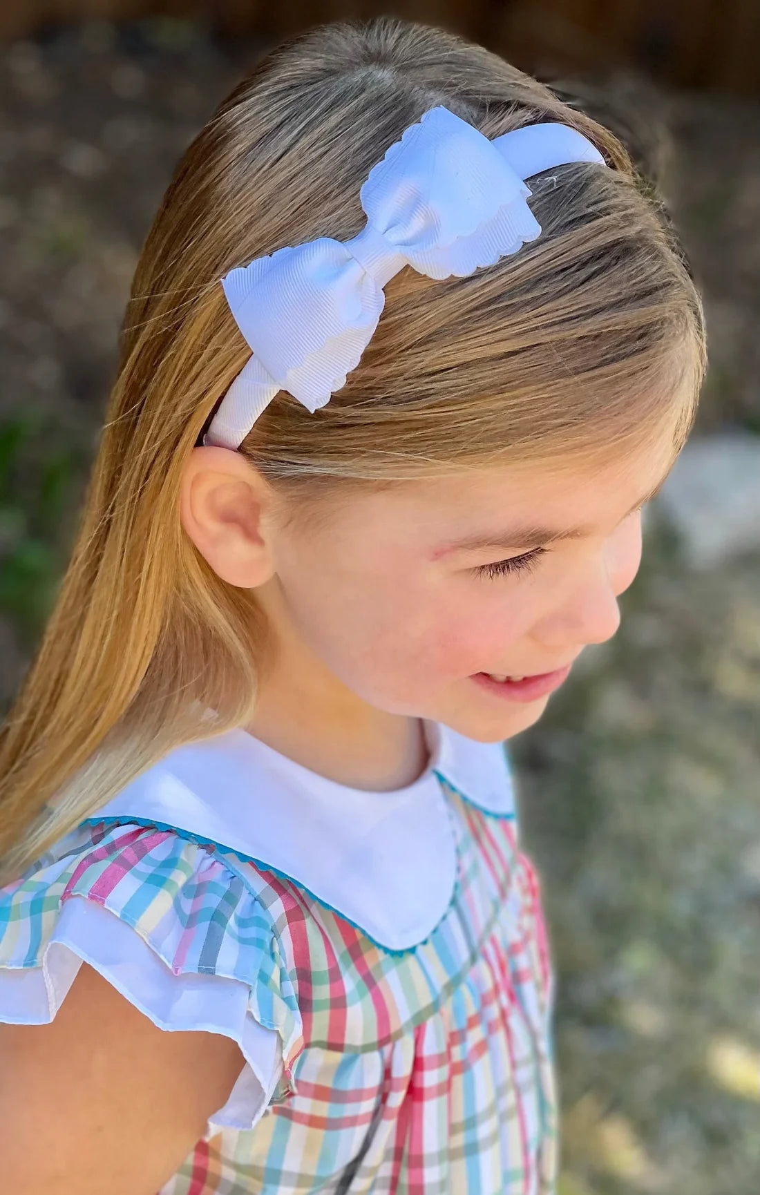 Scalloped "Lottie" Hard Headband - Pink from Anderson Parker