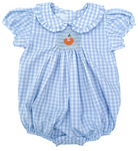Margaret Blue Gingham Bubble - Smocked Pumpkins from Anderson Parker