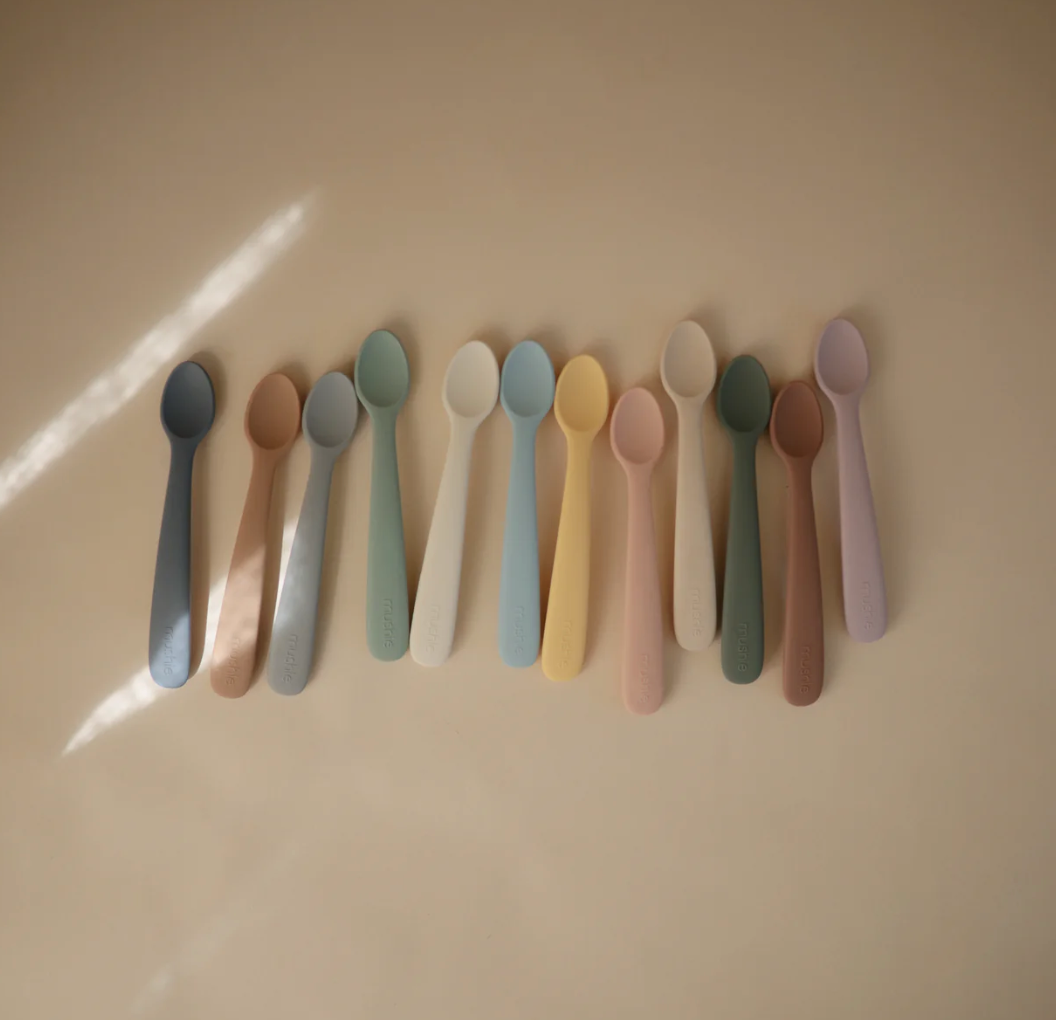Silicone Feeding Spoons - 2-Pack - Powder Blue from Anderson Parker
