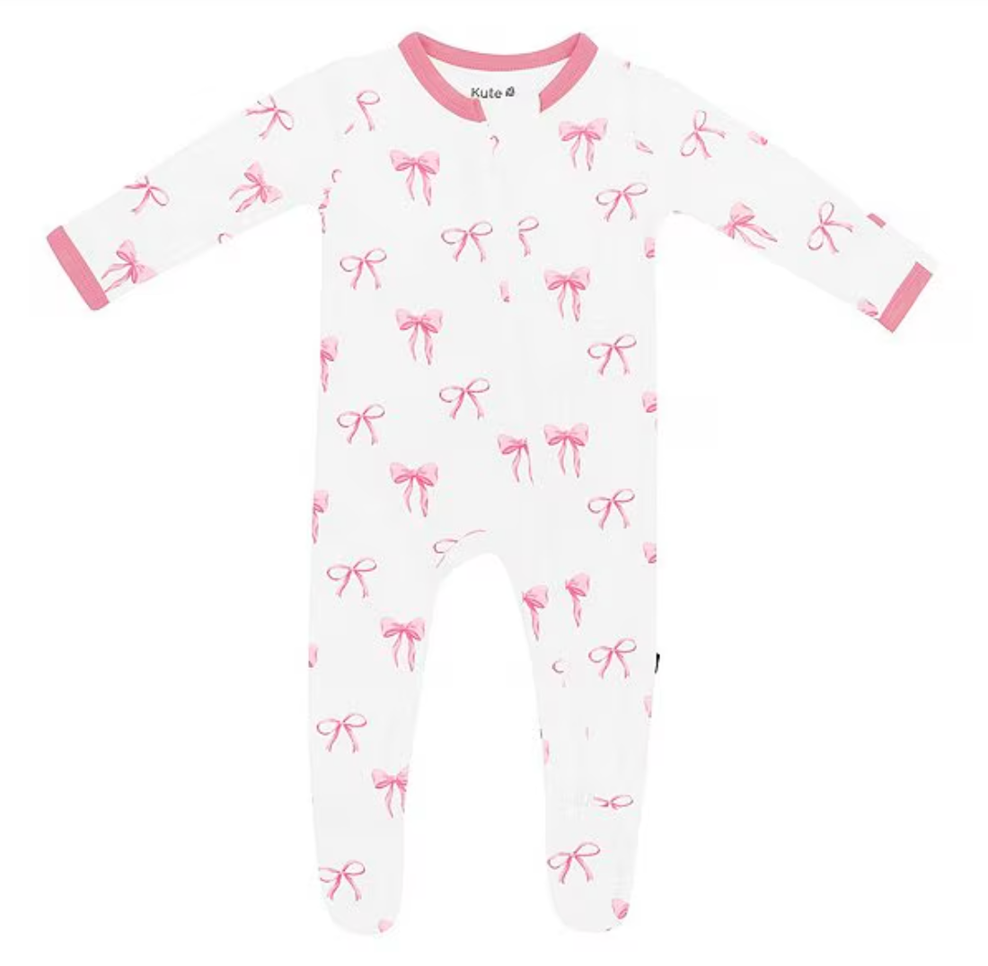 Zippered Footie - Bow from Anderson Parker