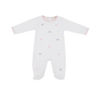 Rock Me Romper - Worth Ave White/Pink and Purple Bows from Anderson Parker