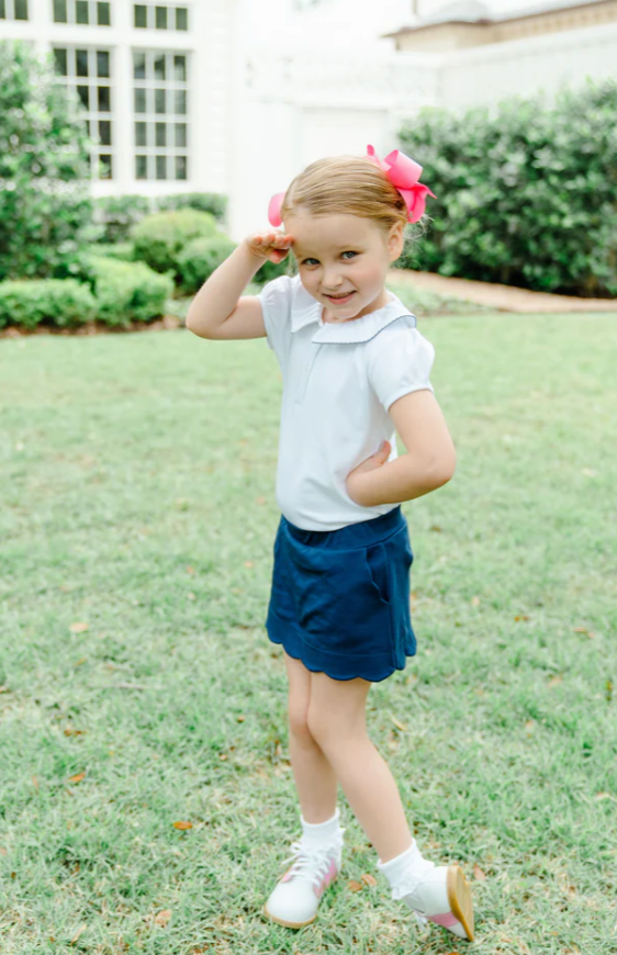 Sophie Scallop Skort Skirt Navy from Anderson Parker