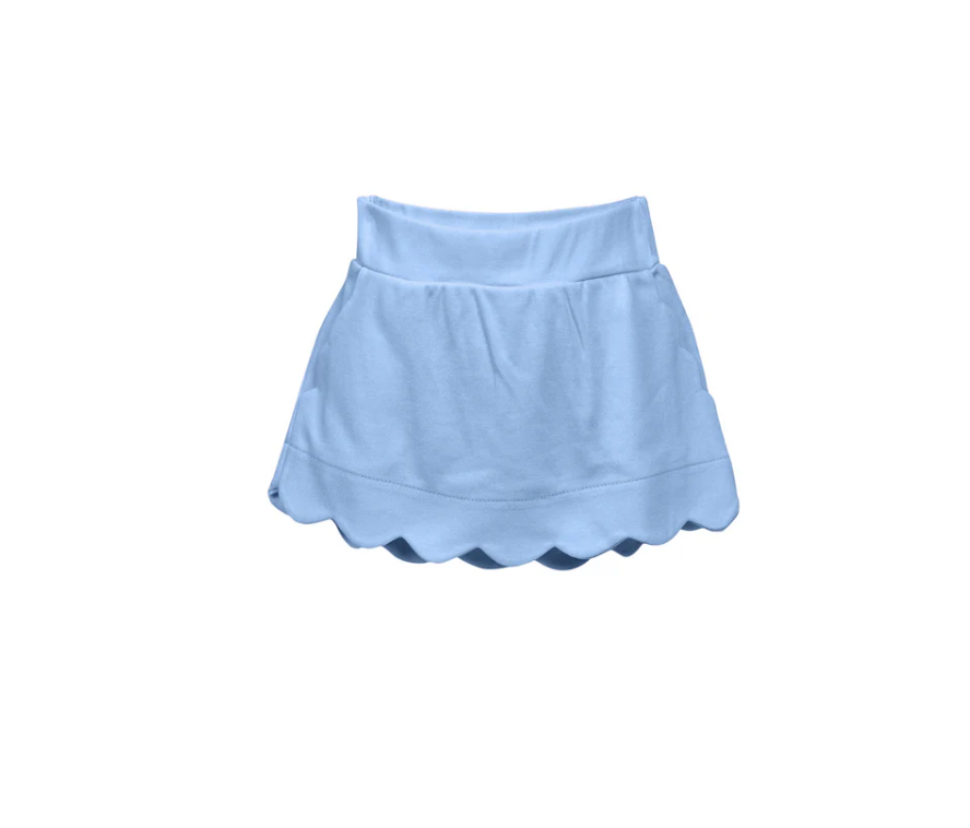 Sophie Scallop Skort Skirt Light Blue from Anderson Parker