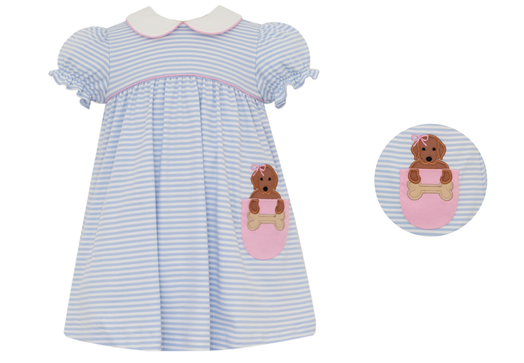 Labs Blue Knit Stripe Float Dress w/Pockets from Anderson Parker