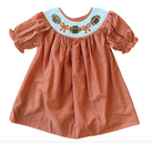Burnt Orange Gingham Football Dress from Anderson Parker