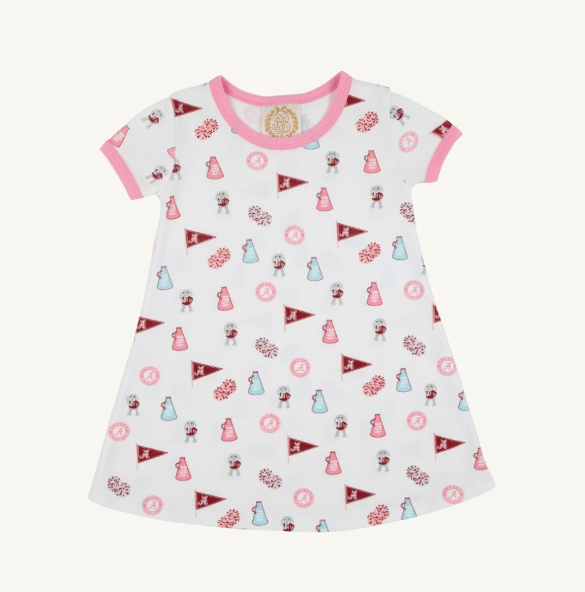 Polly Play Dress Short Sleeve - Sweet Home Honey/Hamptons Hot Pink from Anderson Parker