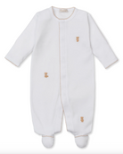 Footie w/ Hand Embroidery - White Teddy Bear Time from Anderson Parker