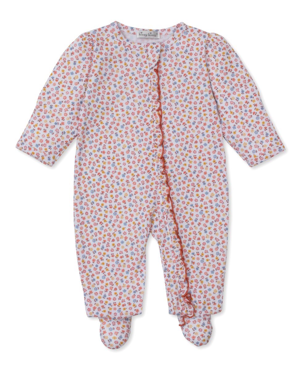 Patchwork Pumpkin Floral - Zipper Footie from Anderson Parker