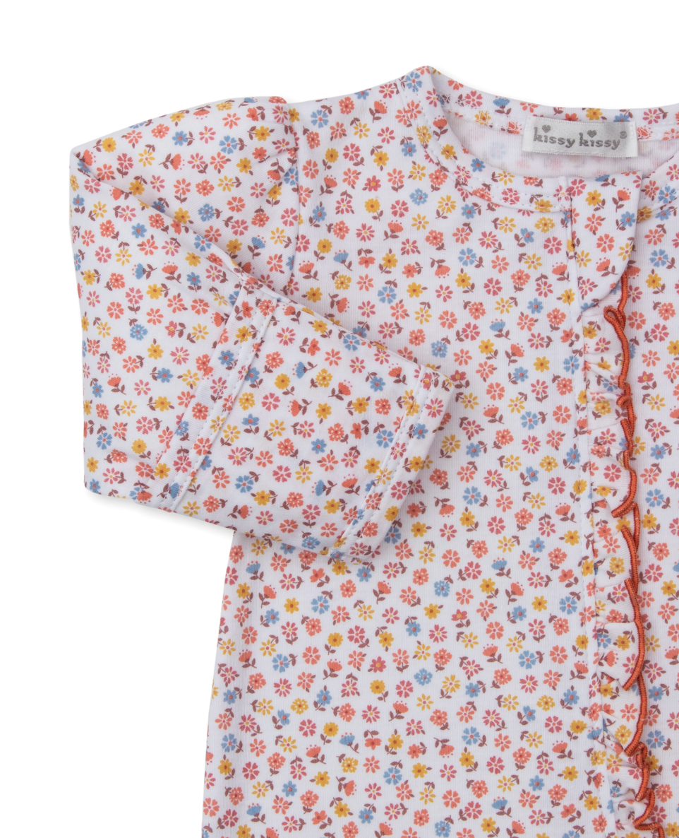 Patchwork Pumpkin Floral - Zipper Footie from Anderson Parker