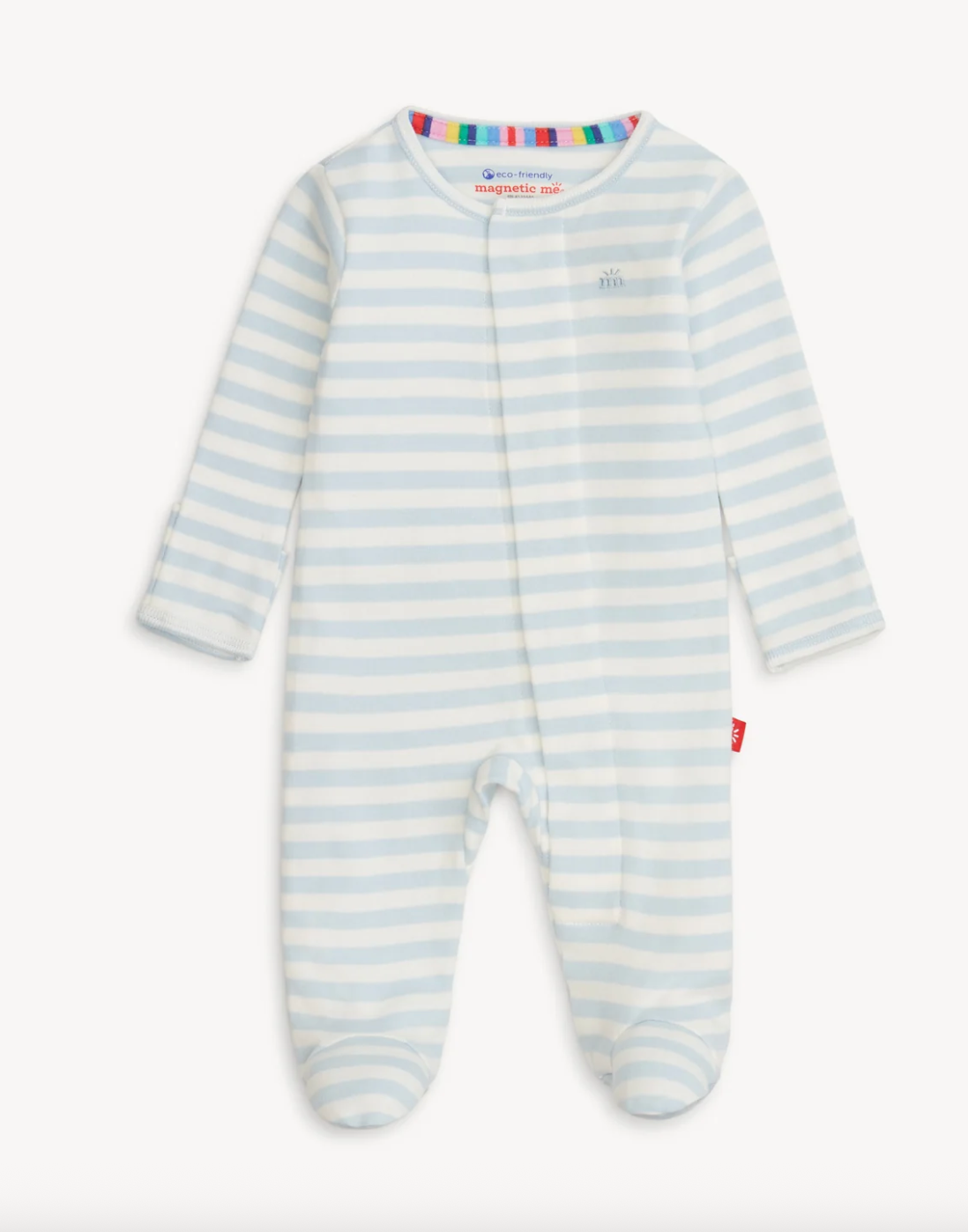 Magnetic Footie - Organic Cotton - Blue Stripe from Anderson Parker