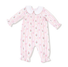 Ogee Lace Floral - Smocked Long Sleeve Romper W/ Peter Pan Collar from Anderson Parker