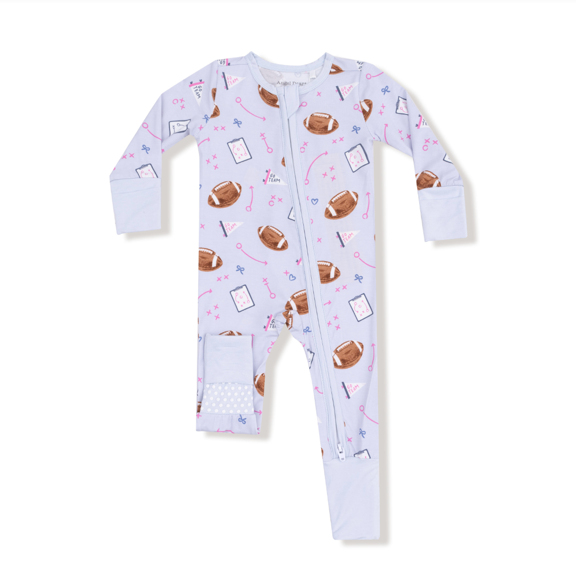 Touchdown Time - Lavender - 2 Way Zipper Romper from Anderson Parker