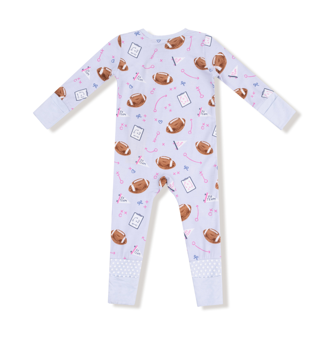 Touchdown Time - Lavender - 2 Way Zipper Romper from Anderson Parker
