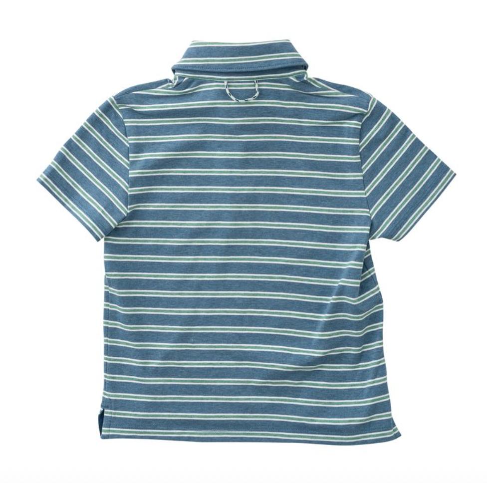 Boys Short Sleeve Too Cool for School - Copen Blue Frosty Spruce Stripe from Anderson Parker