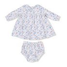 Country Girl Floral - Simple L/s Peter Pan Collar Dress + Diaper Cover from Anderson Parker
