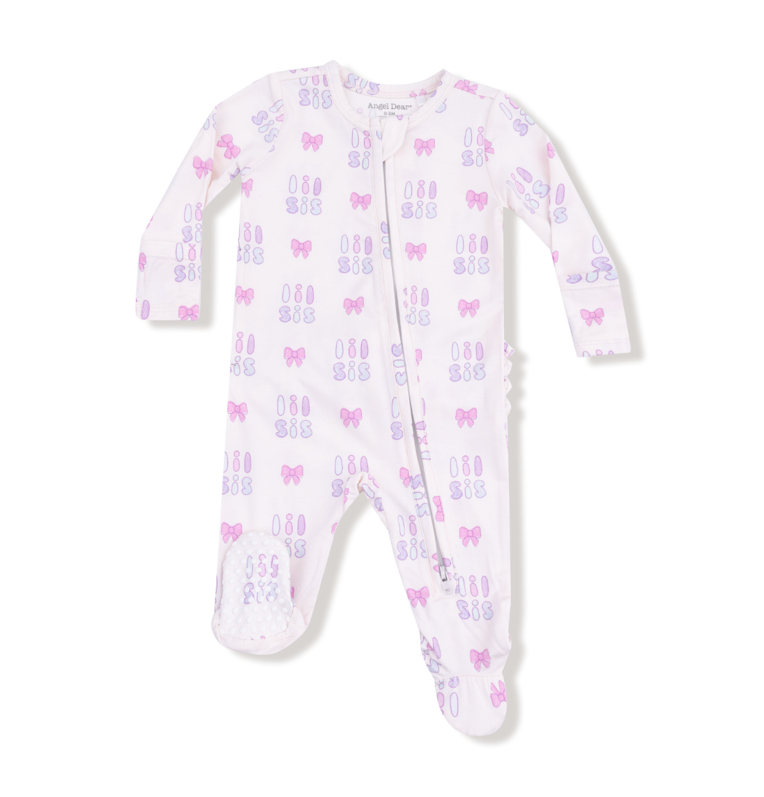Lil Sis - 2 Way Zipper Ruffle Back Footie from Anderson Parker