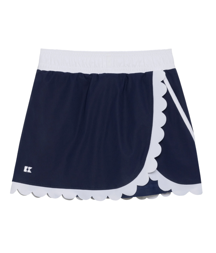 Navy Scalloped Court Skort from Anderson Parker