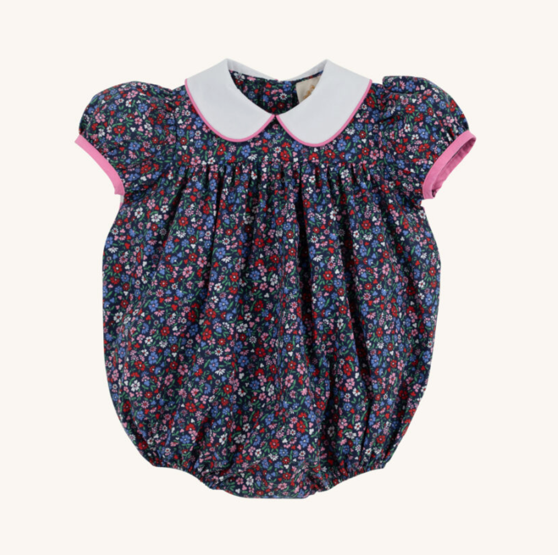 Cindy Lou Sash Bubble - Fairfax Farm Floral/Worth Ave White/Hamptons Hot Pink from Anderson Parker