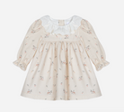 Beige viyella dress with lace collar from Anderson Parker