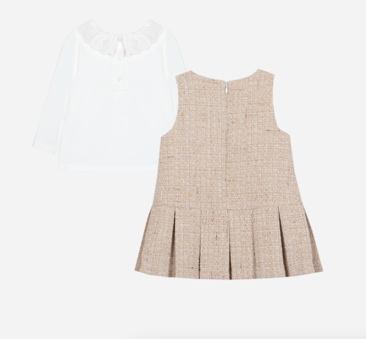 Beige tweed set from Anderson Parker