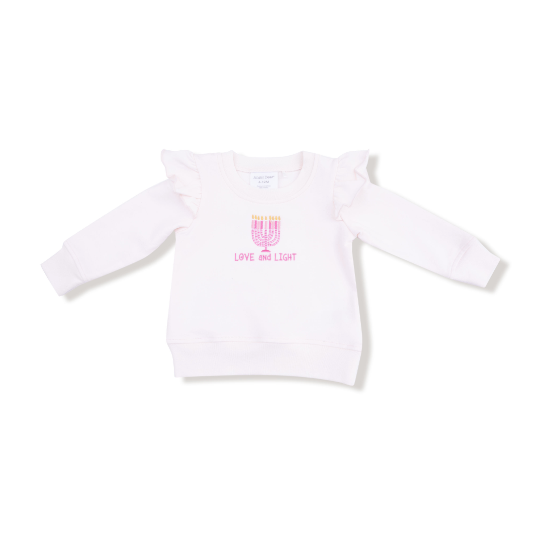 Holiday Outfits - Hanukkah - Ruffle Shoulder French Terry Sweatshirt from Anderson Parker