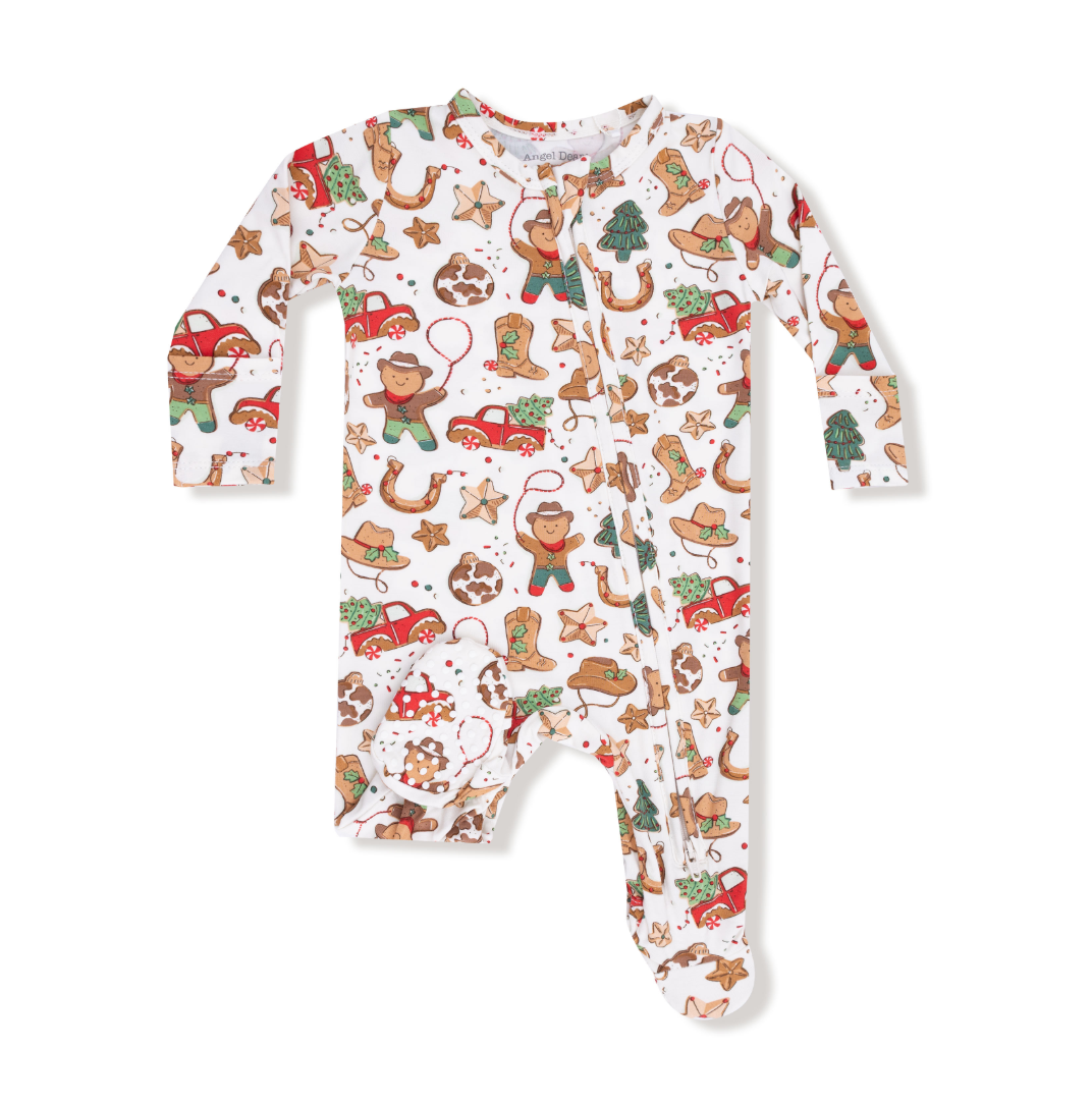 Cowboy Christmas - 2 Way Zipper Footie from Anderson Parker
