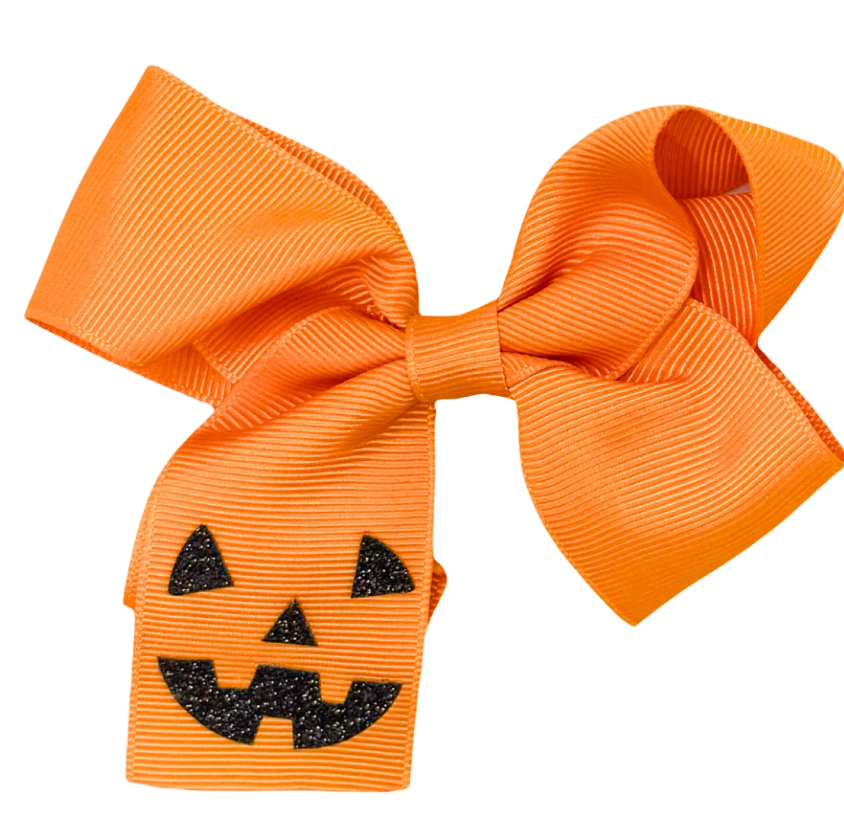 Orange Halloween Jack O Lantern Bow from Anderson Parker