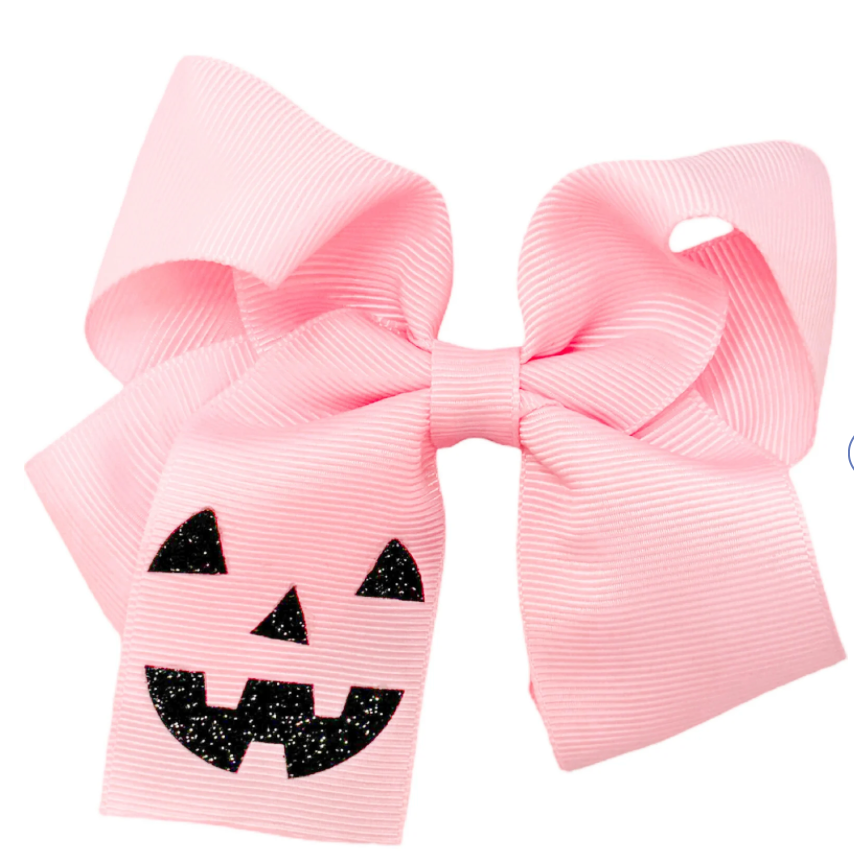 Pink Halloween Jack O Lantern Bow from Anderson Parker