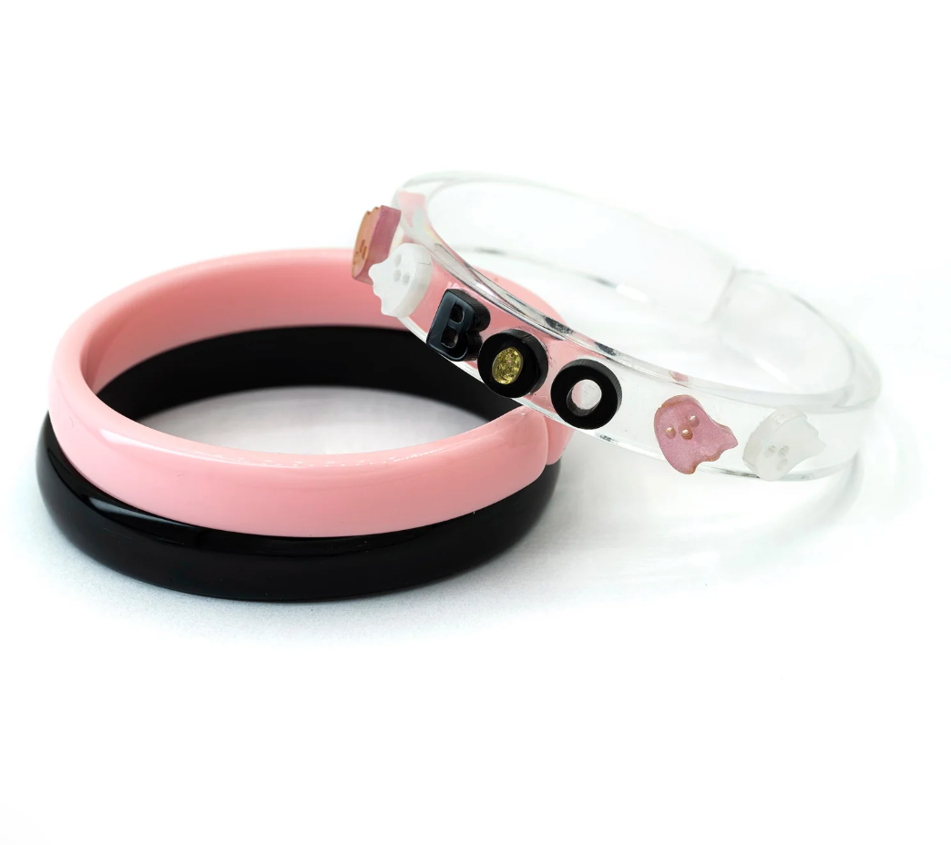 Ghost Boo Glitter Black Bangle Set from Anderson Parker