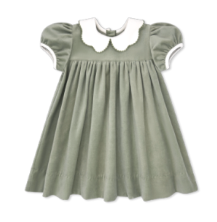 Special Moments Dress - Leyland Green Velvet from Anderson Parker