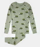 Recycling Truck Print on Fall Green PJ Set from Anderson Parker