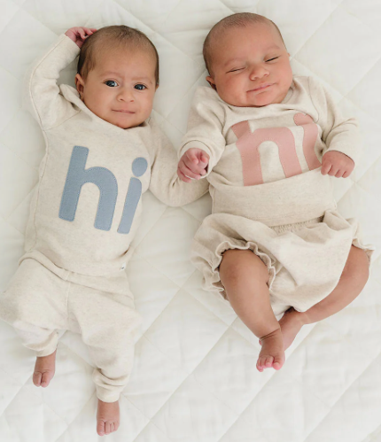 "Hi" Baby 2pc Set - Fog Blue from Anderson Parker