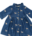 oh baby! Corduroy Ivy Dress - Labs Embroidered - Denim from Anderson Parker