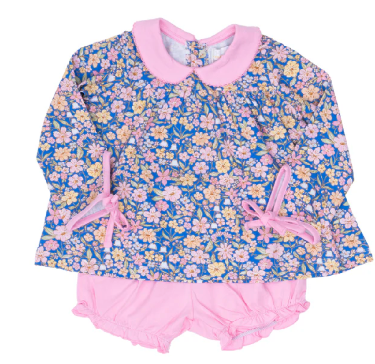 Mary Charlotte Bloomer Set  - Ditsy Navy Pink Watercolor from Anderson Parker