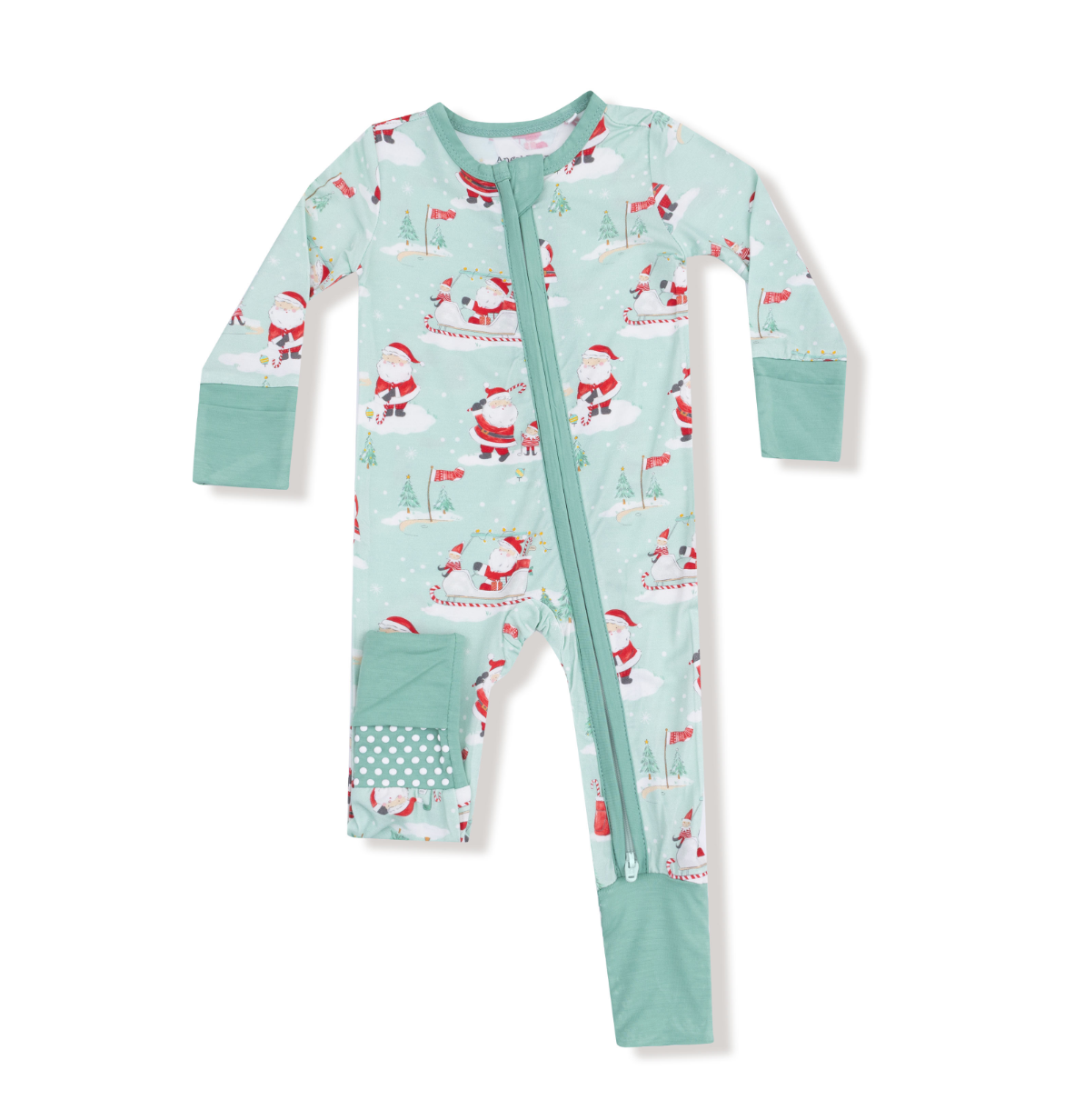 Golfing Santa And Elves - 2 Way Zipper Romper from Anderson Parker