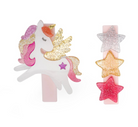 Unicorn Winged Coral Stars Glitter Hair Clips from Anderson Parker