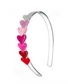 Mini Hearts Red Glitter Pearlized Headband from Anderson Parker