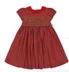 Marguerite Red Tartan Smocked Dress from Anderson Parker
