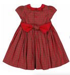 Marguerite Red Tartan Smocked Dress from Anderson Parker