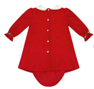 Olympe Red Smocked Baby Set from Anderson Parker