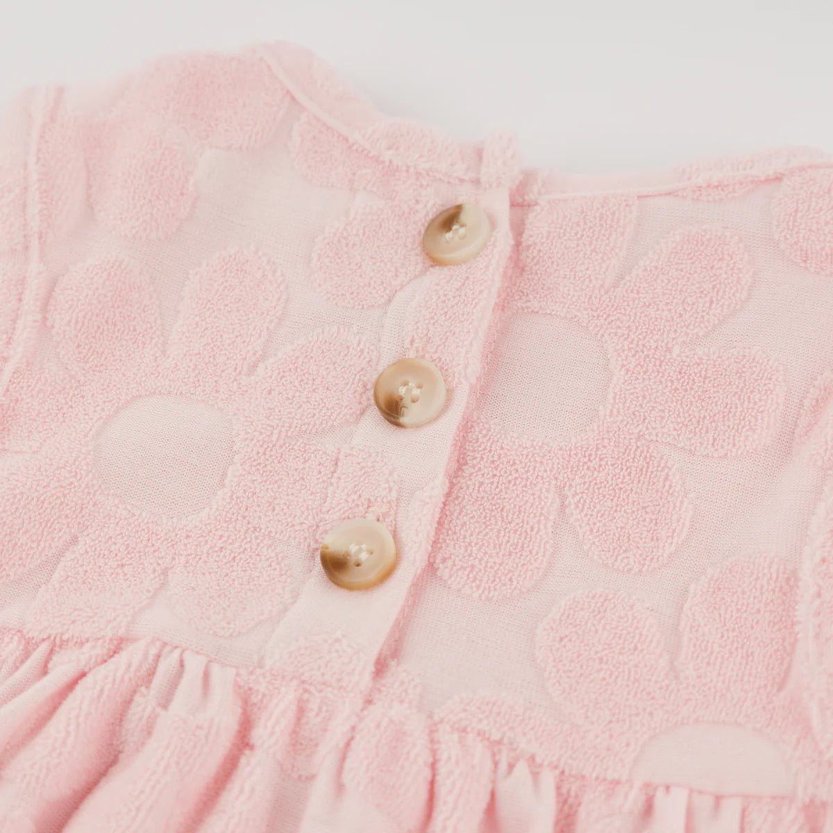 Sculpted Terry Lily Tank Dress - Daisies - Pale Pink - Anderson Parker