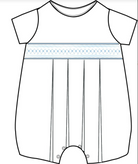 Sebastian Smocked Romper - Worth Ave White/Beale Street Blue and Sarasota Sky from Anderson Parker