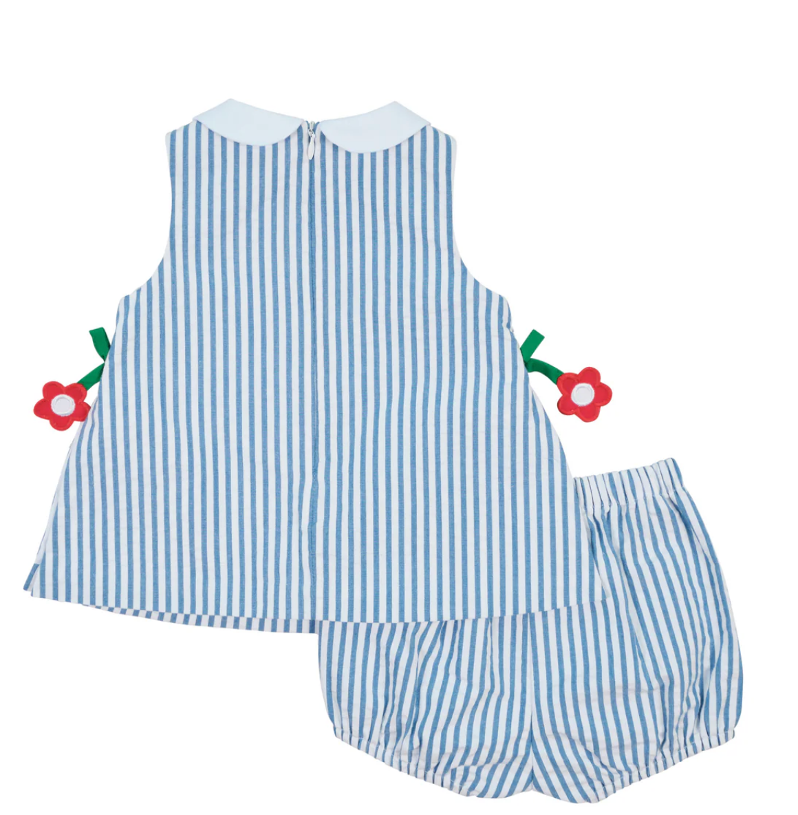 Seersucker Dress & Bloomer With Flowers from Anderson Parker