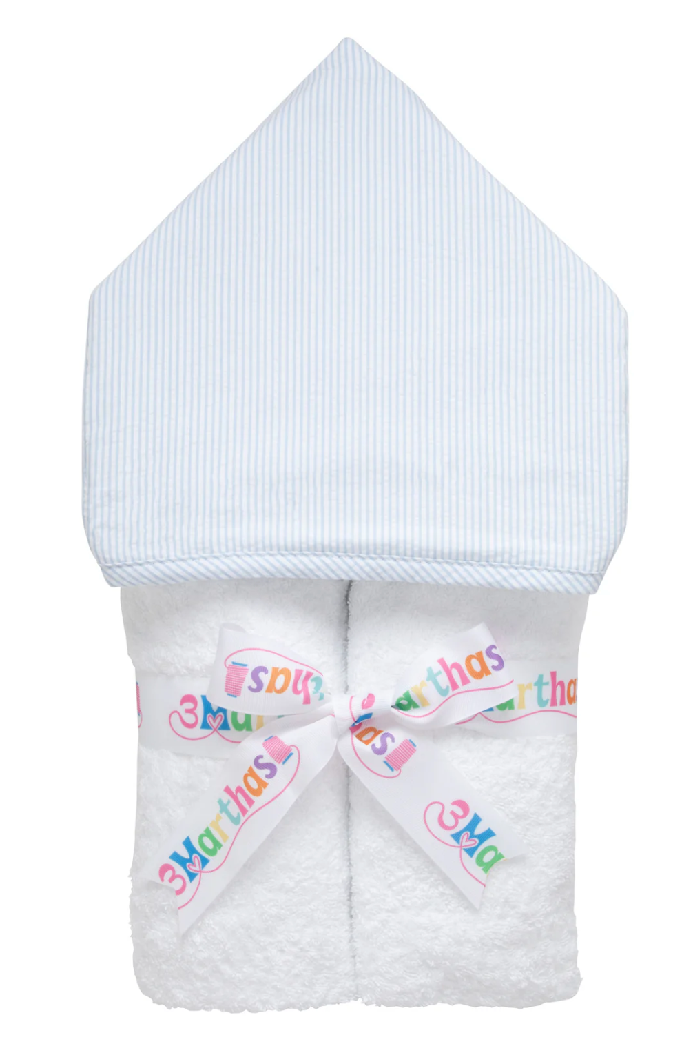 Seersucker Stripe Everykid Towel - Blue from Anderson Parker