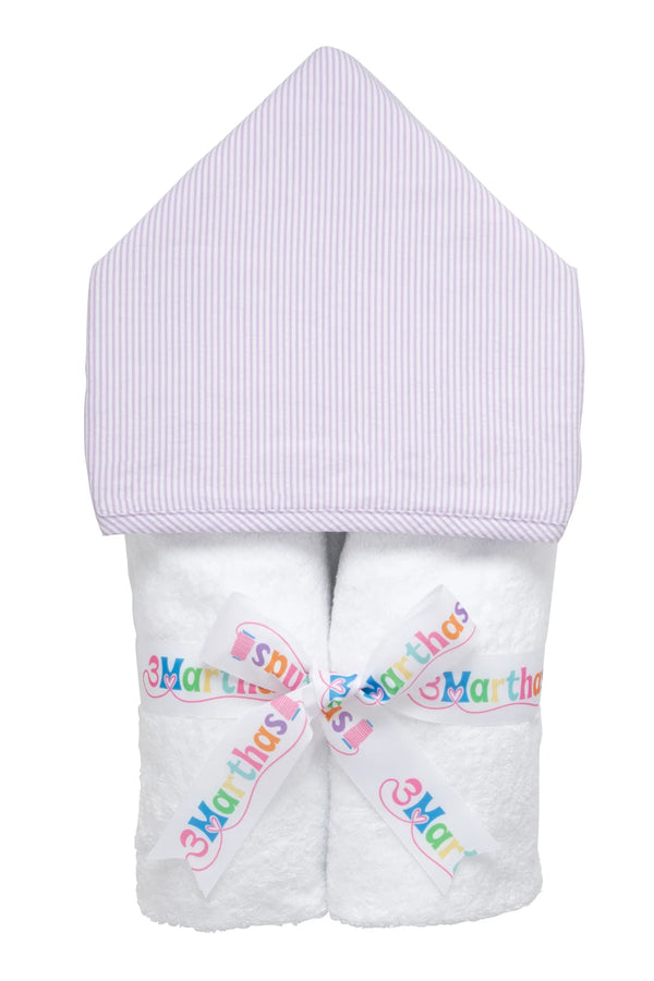 Seersucker Stripe Everykid Towel - Lilac from Anderson Parker