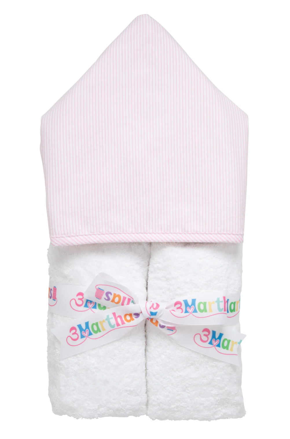Seersucker Stripe Everykid Towel - Pink from Anderson Parker
